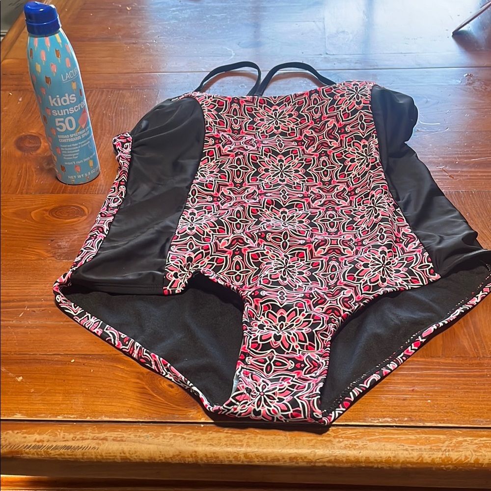 COPY - Catalina Black and Pink Floral One Piece Swimsuit